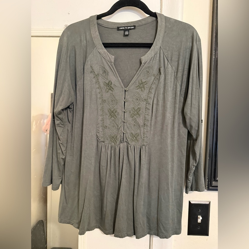 Elegant Embroidered Women's Top
